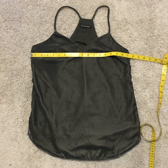 Velvety Banana Republic Dark Olive String Strap V-Neck Cami - Picture 13 of 16